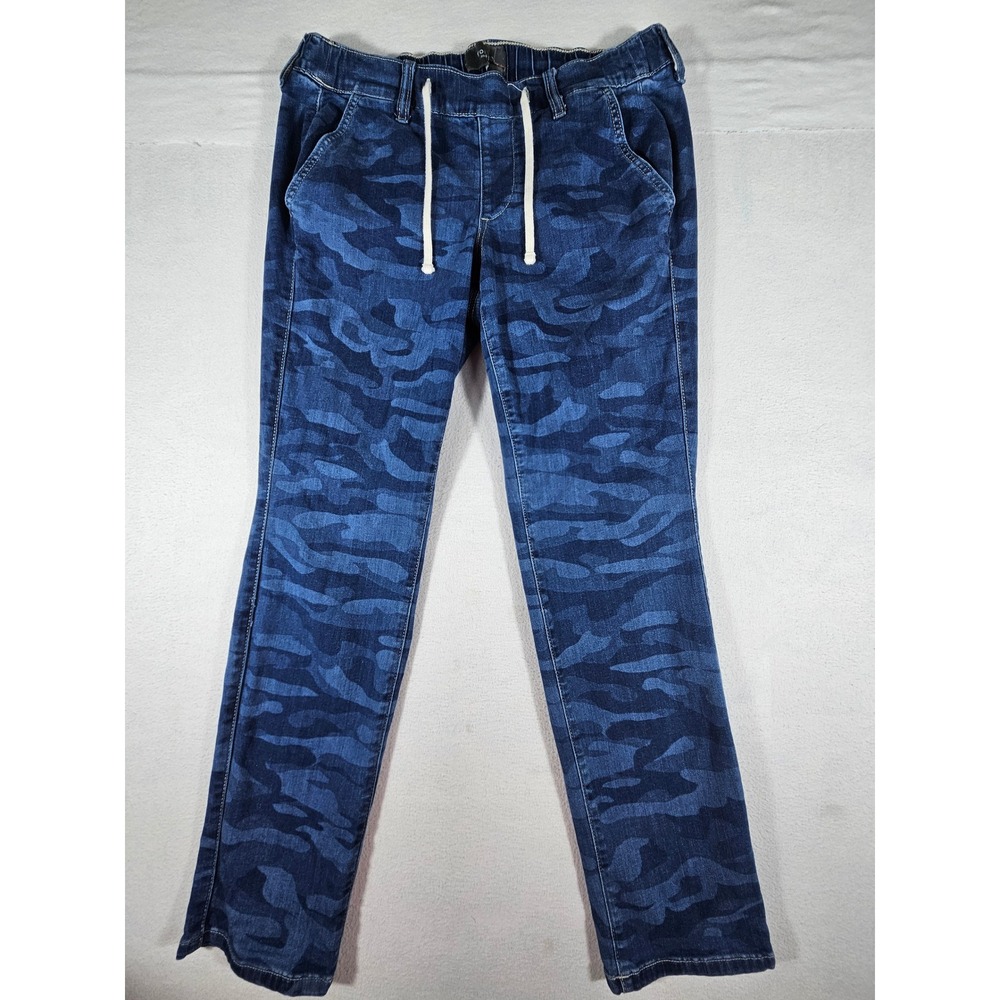 Torrid Blue Camo Denim Joggers Jeans‎ Elastic Drawstring Waist Plus Size 00R